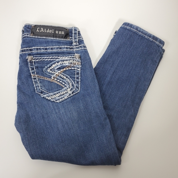 L.A . Idol embroidered capris size 0 - Picture 12 of 14